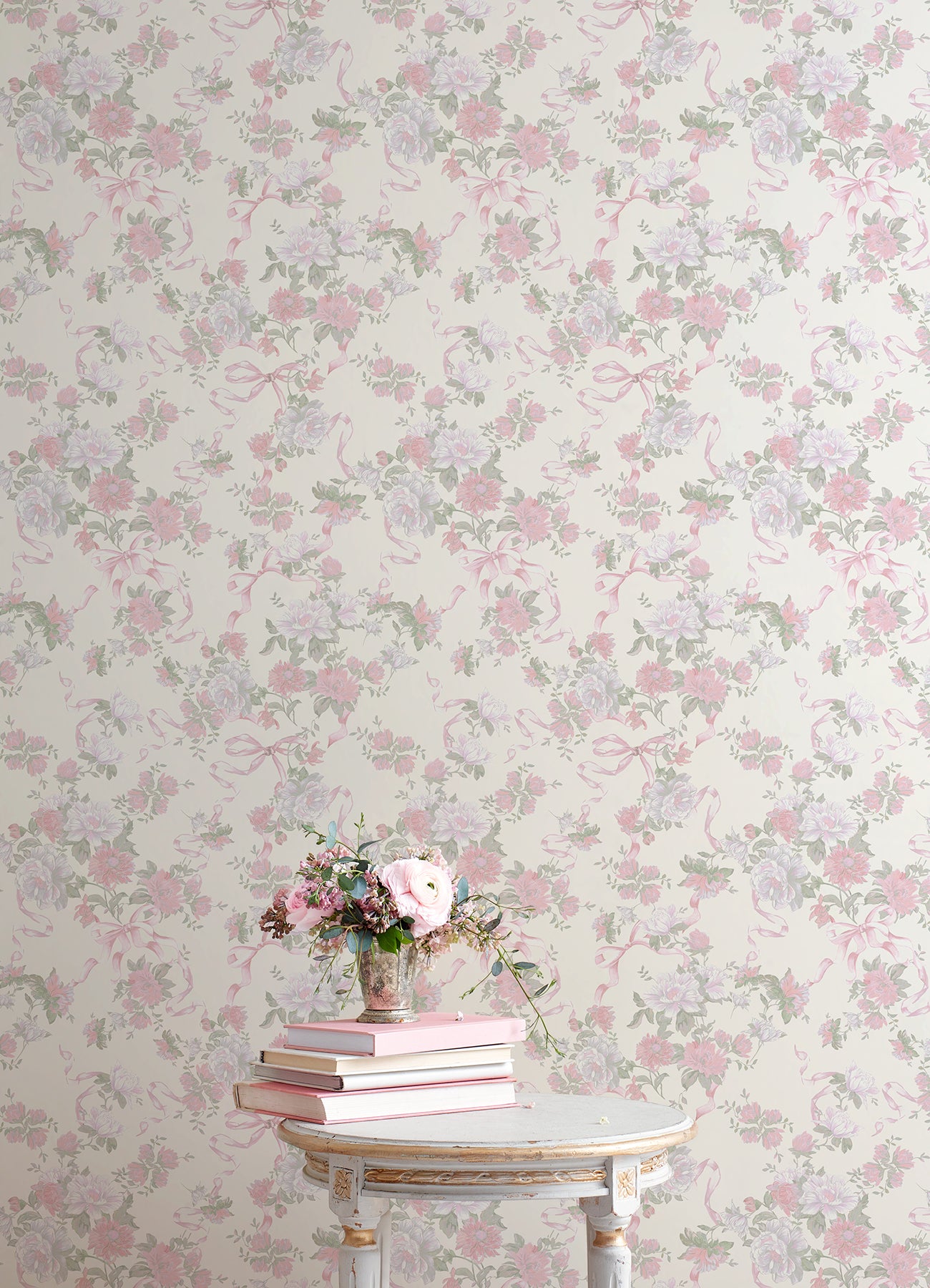 cabbage-rose-bow-pretty-in-pink-ribbons-roses-wallpaper-york-wallcoverings-ast4653