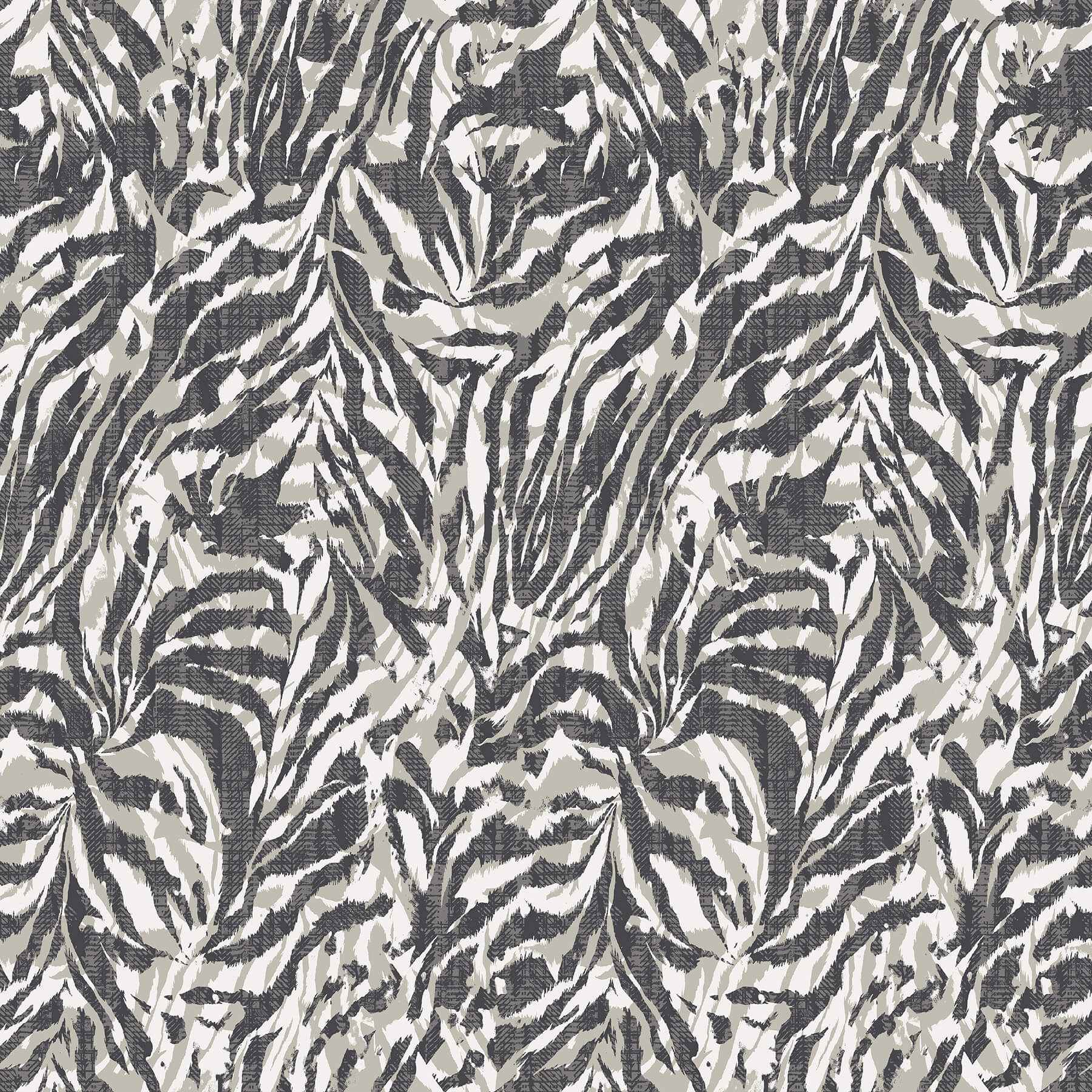 Davy Charcoal Zebra Wallpaper - York Wallcoverings - WLD53135W