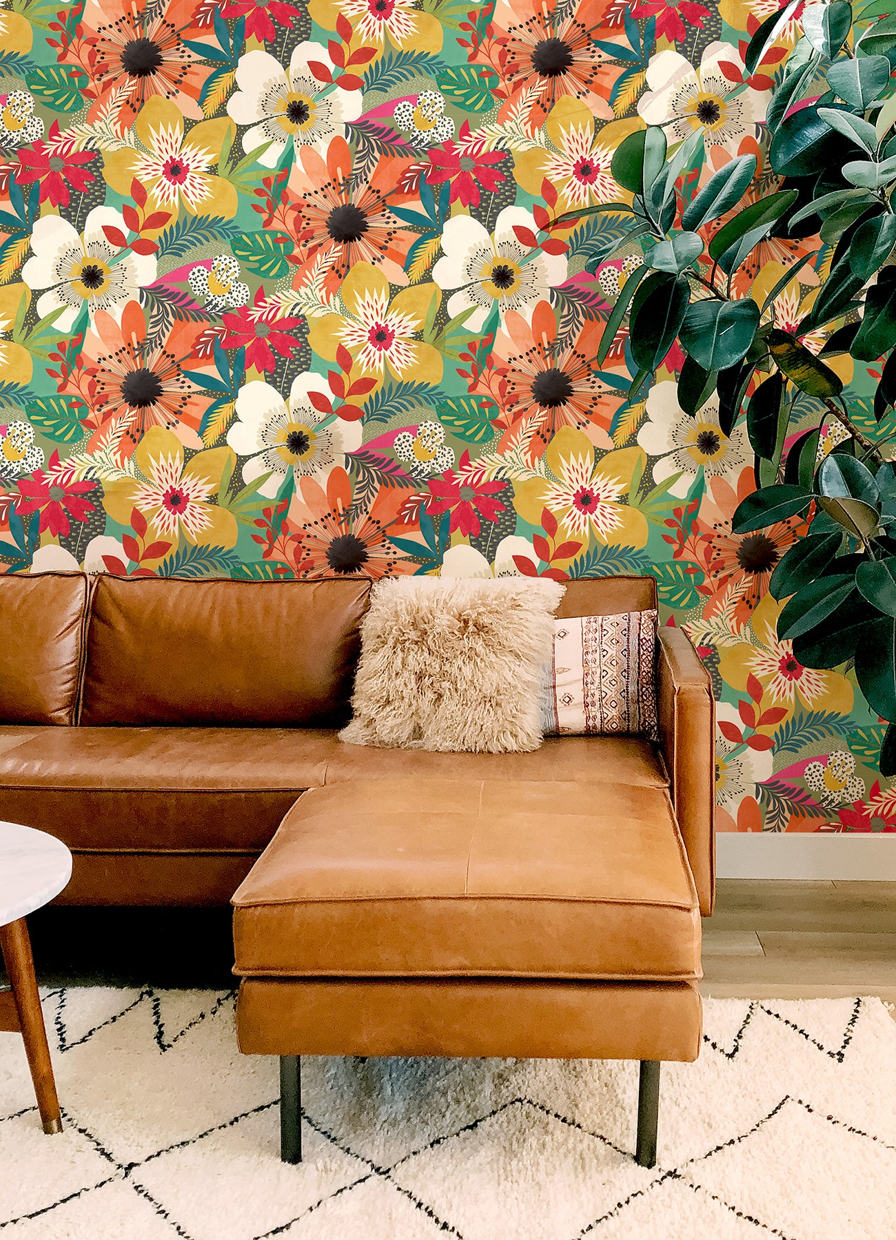 janis-olive-floral-riot-wallpaper-york-wallcoverings-cep50105w - York Wallcoverings Wallpaper