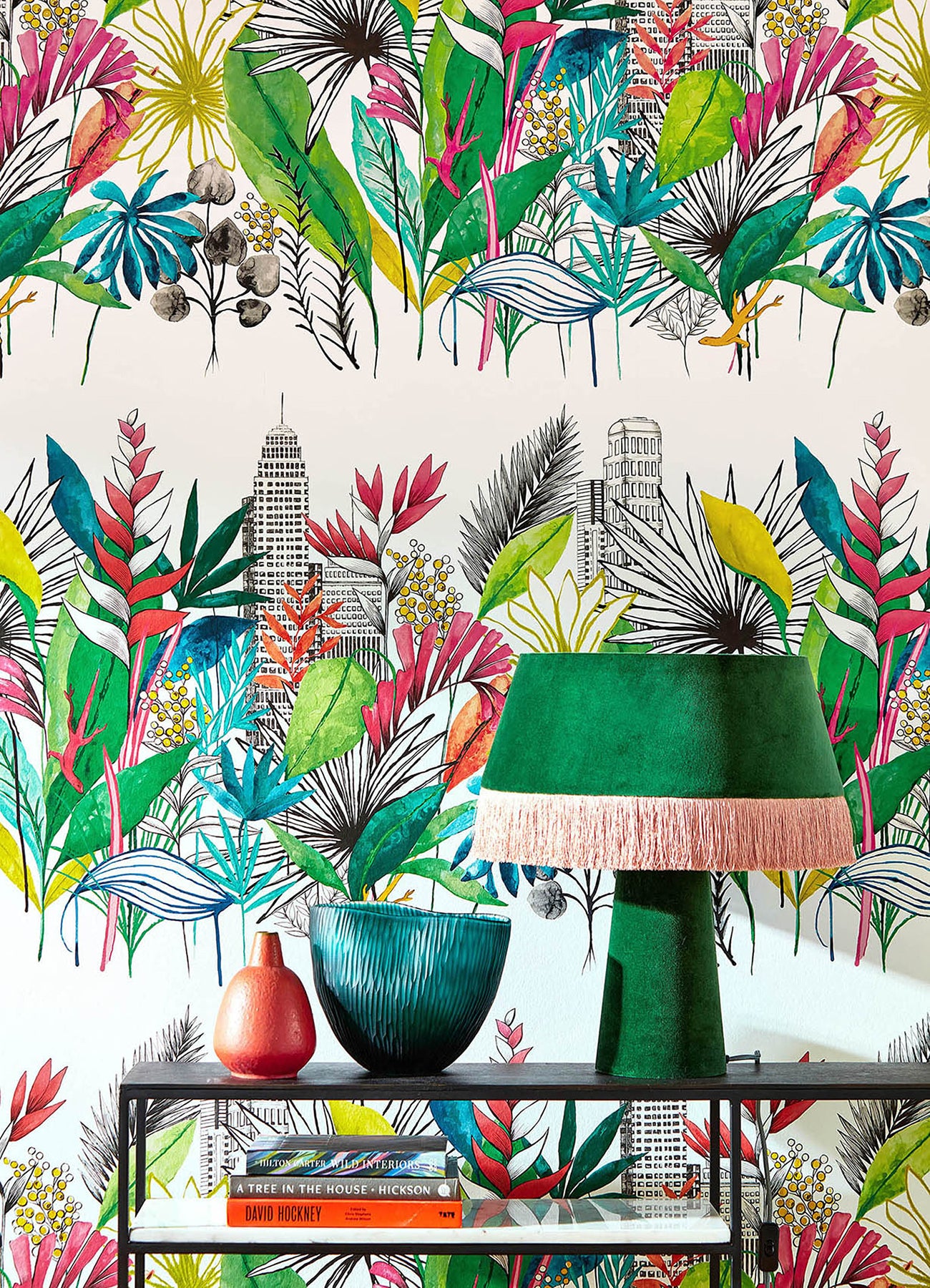 sierra-multicolor-urban-tropic-wallpaper-york-wallcoverings-cep50107w - York Wallcoverings Wallpaper