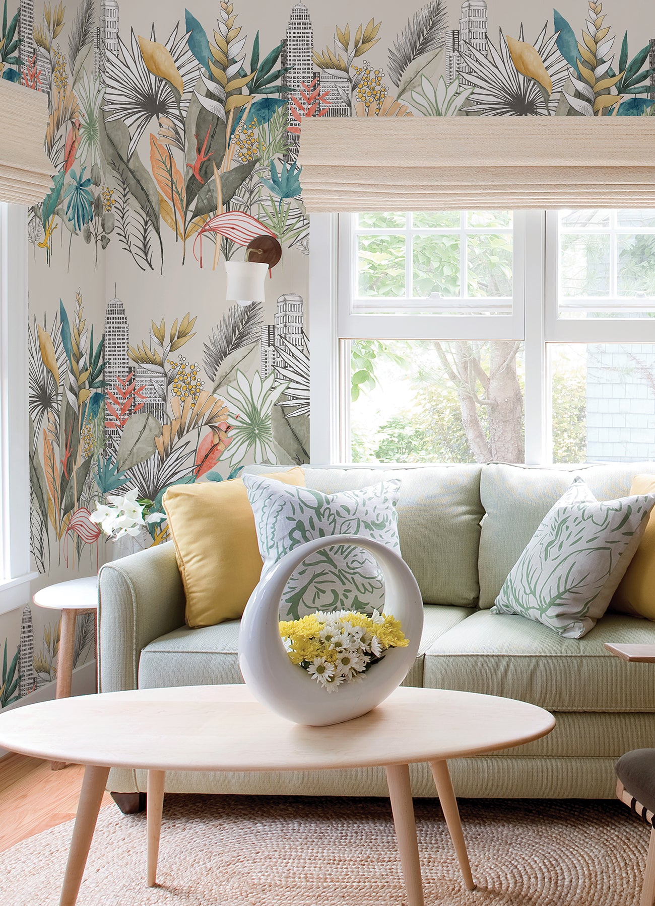 sierra-neutral-urban-tropic-wallpaper-york-wallcoverings-cep50109w - York Wallcoverings Papel pintado