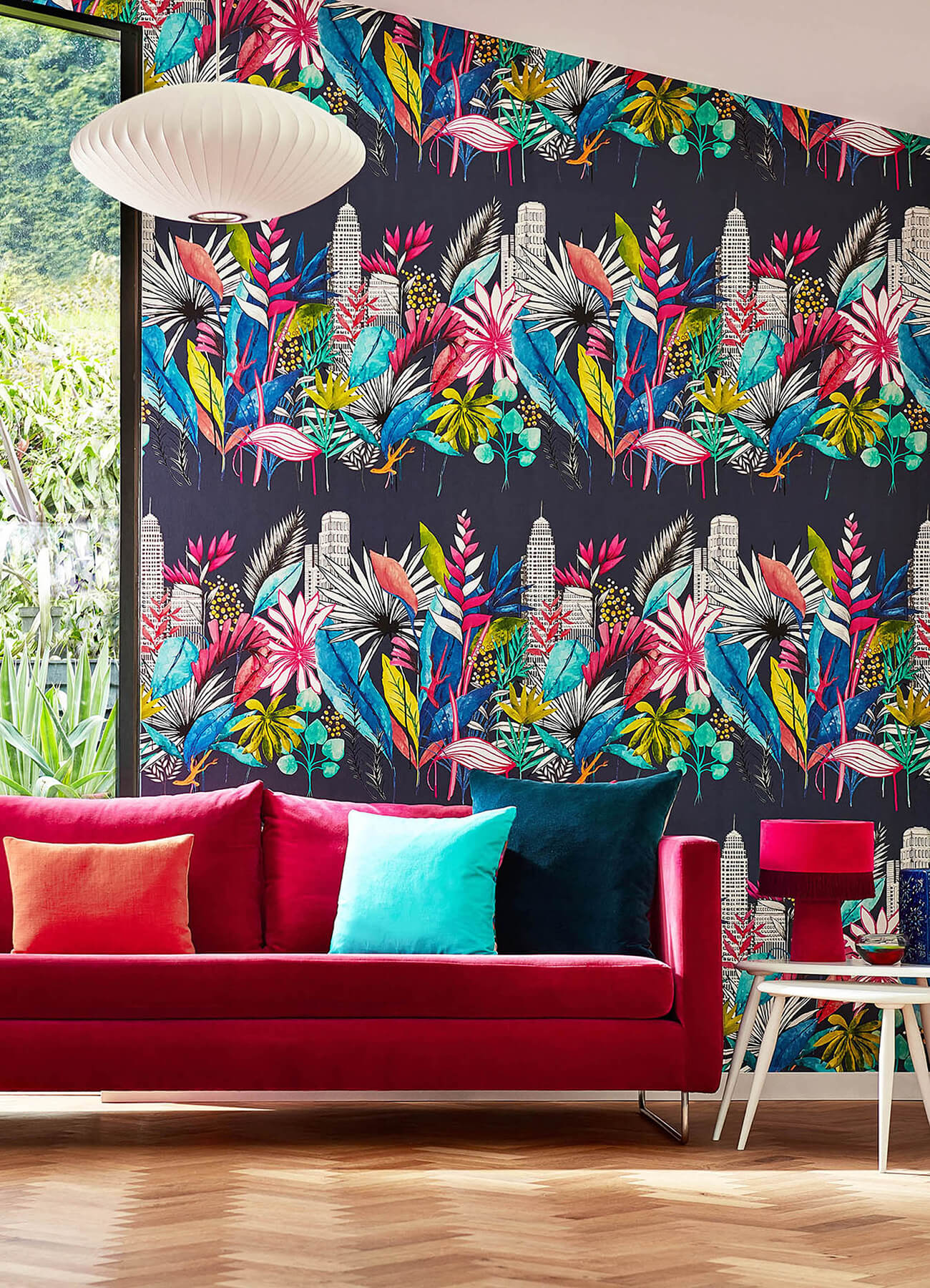 sierra-indigo-urban-tropic-wallpaper-york-wallcoverings-cep50110w - York Wallcoverings Papel pintado