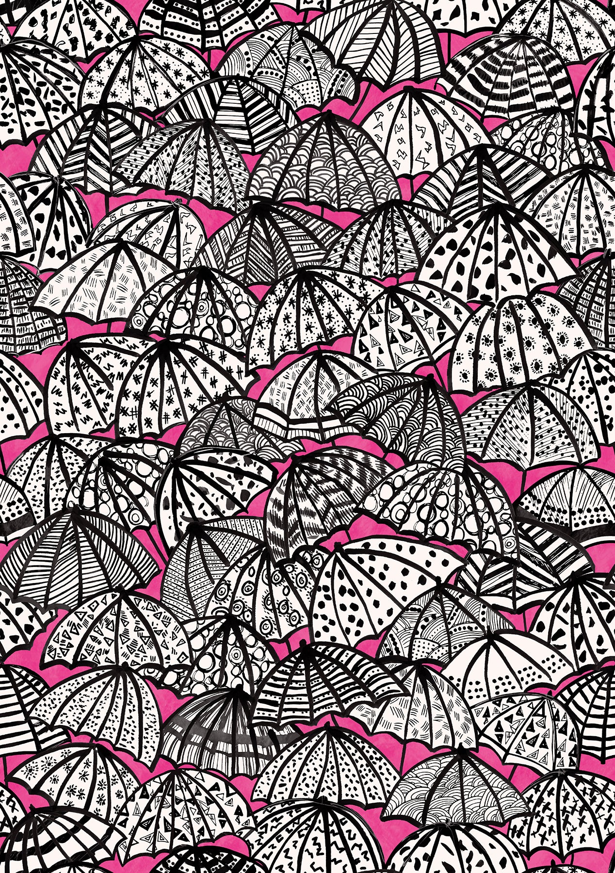 dara-raspberry-jolly-brollies-wallpaper-york-wallcoverings-cep50115w