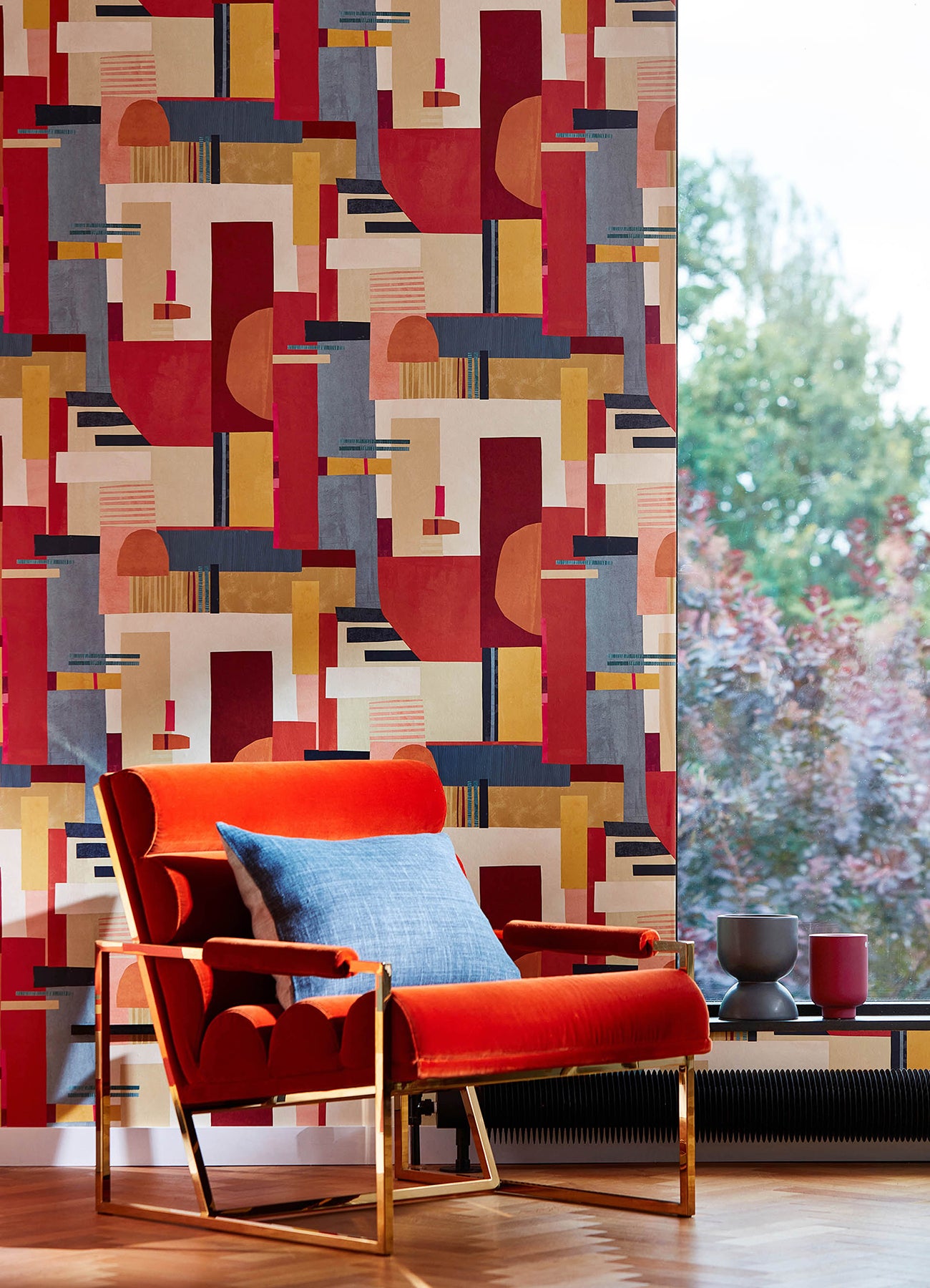 rhodes-red-blocs-wallpaper-york-wallcoverings-cep50130w - York Wallcoverings Papel pintado