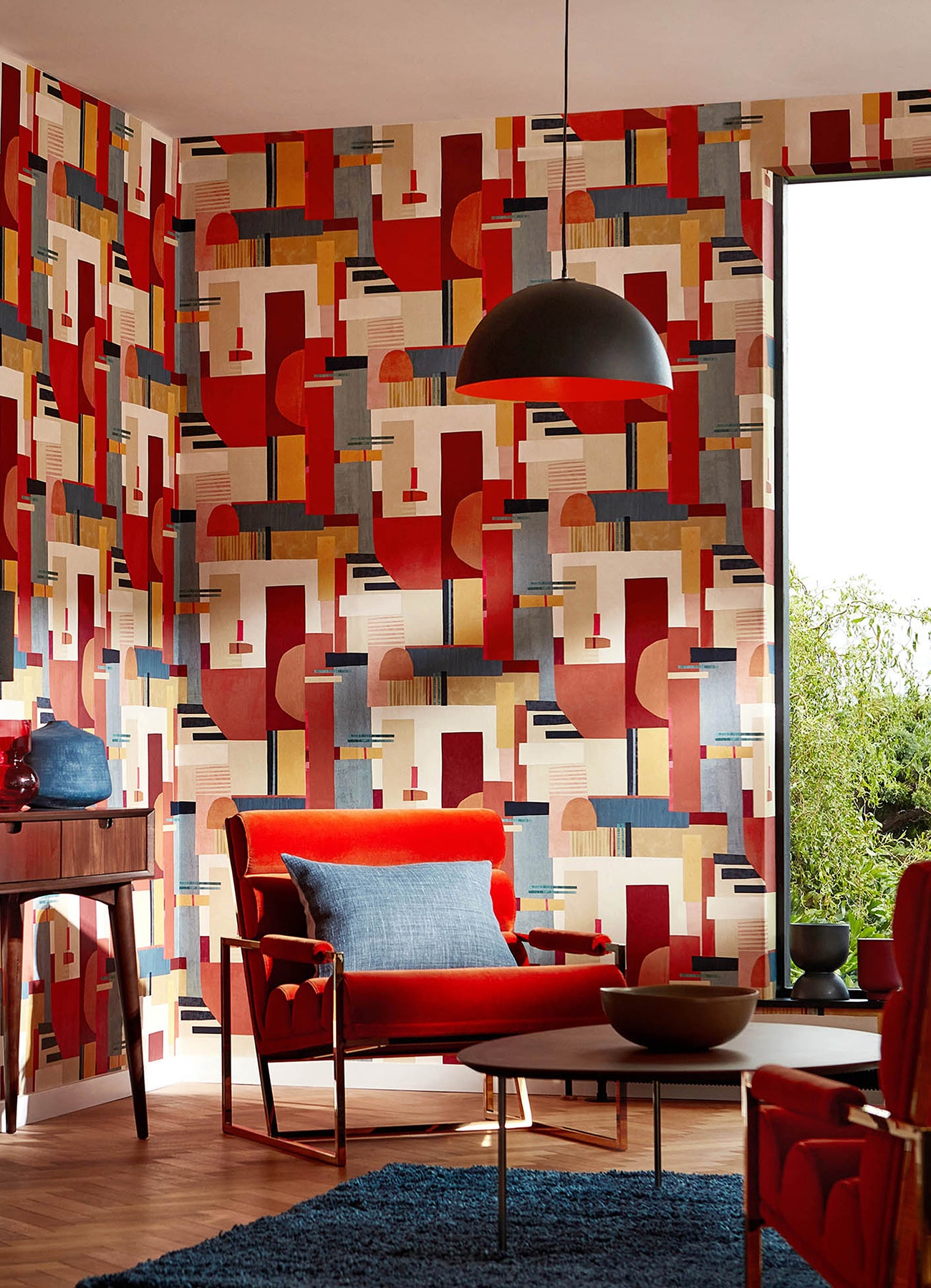 rhodes-red-blocs-wallpaper-york-wallcoverings-cep50130w - York Wallcoverings Papel pintado