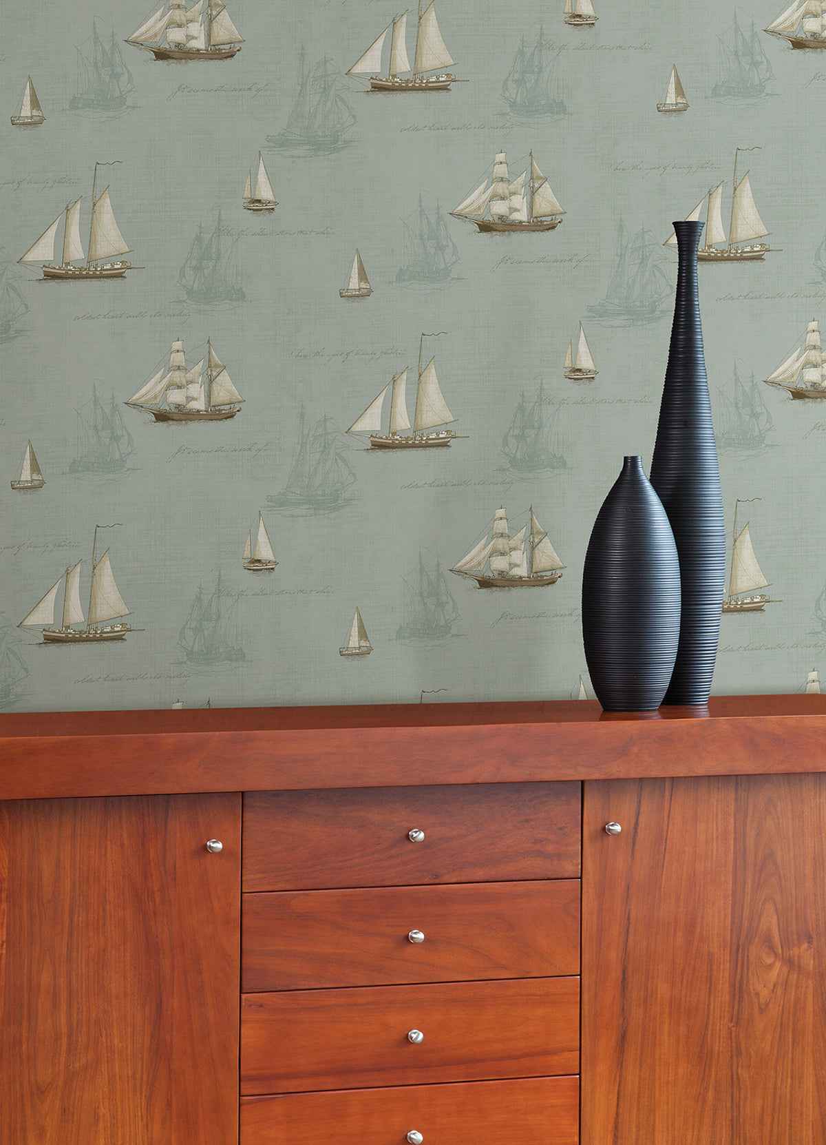 Andrew Seafoam Sailboat Wallpaper - York Wallcoverings - 4041-01704 - York Wallcoverings Wallpaper