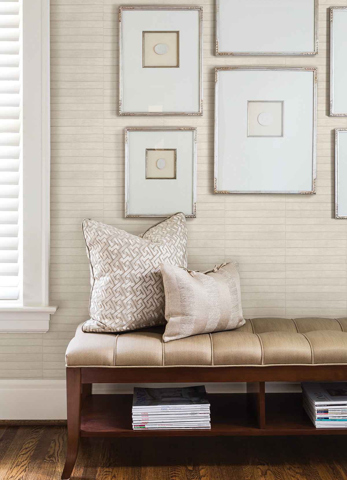 Dermot Ivory Horizontal Stripe Wallpaper - York Wallcoverings - 4041-418415 - York Wallcoverings Wallpaper
