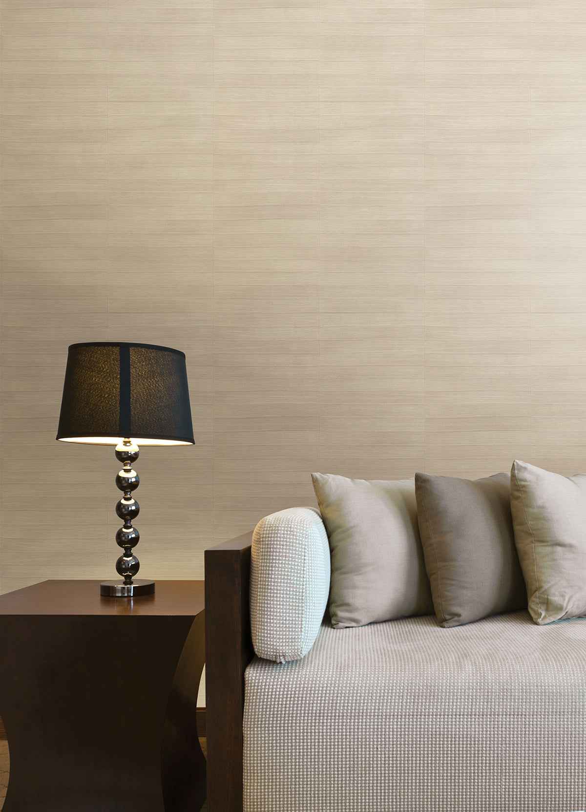 Dermot Cream Horizontal Stripe Wallpaper - York Wallcoverings - 4041-418460 - York Wallcoverings Wallpaper
