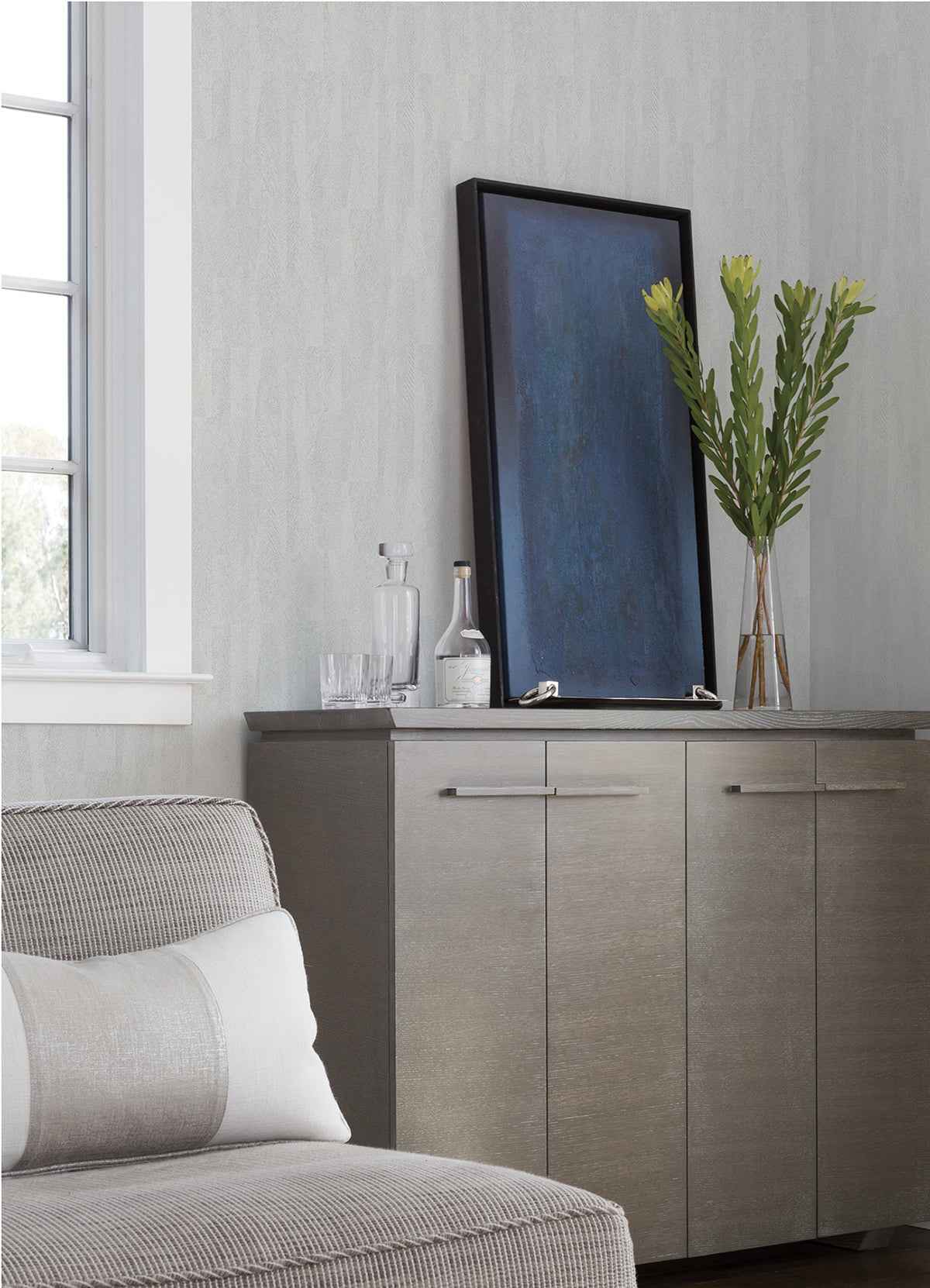 Sutton Silver Textured Geometric Wallpaper - York Wallcoverings - 4041-418910 - York Wallcoverings Wallpaper