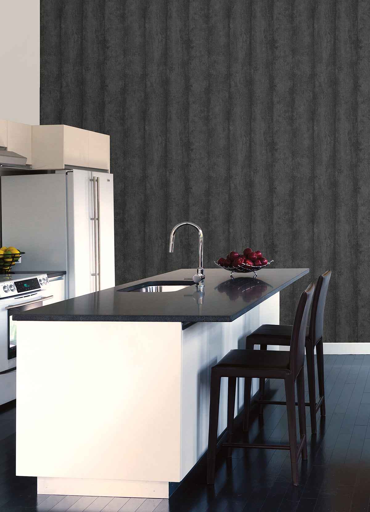 Flint Charcoal Wood Wallpaper - York Wallcoverings - 4041-429442 - York Wallcoverings Wallpaper