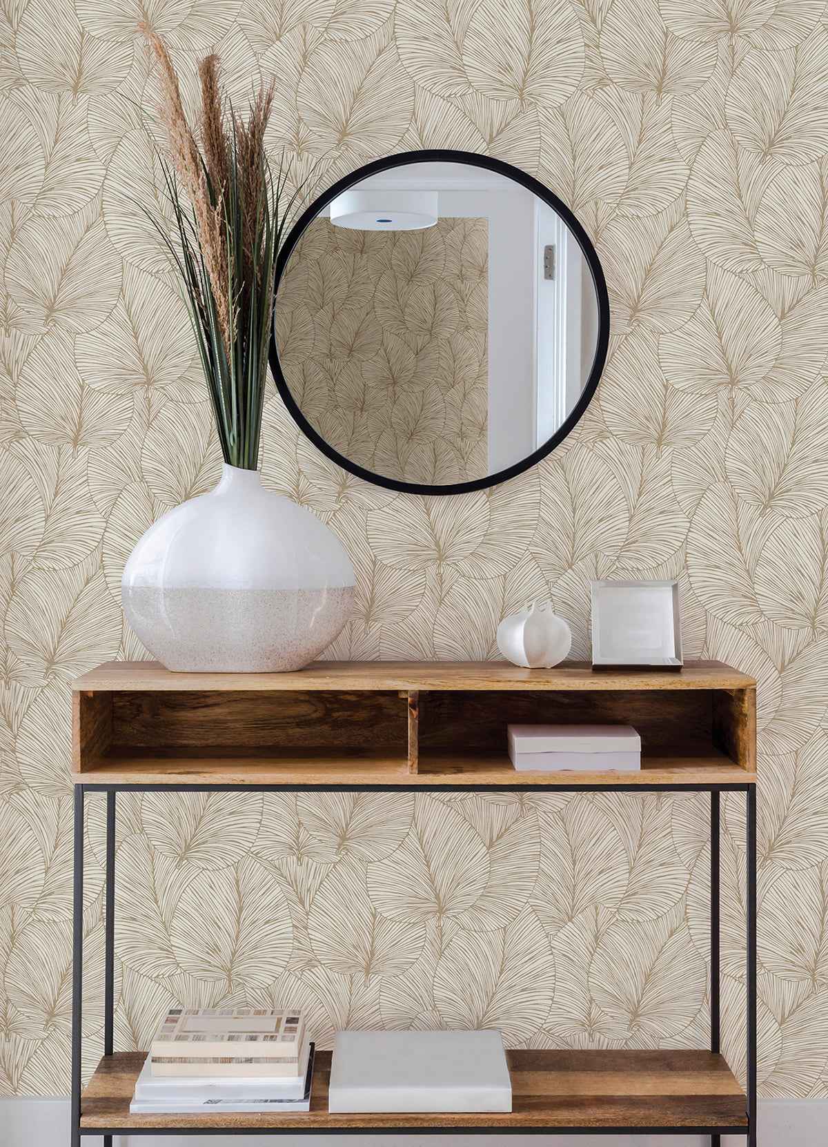 Eilian Gold Palm Wallpaper - York Wallcoverings - 4041-456622 - York Wallcoverings Wallpaper