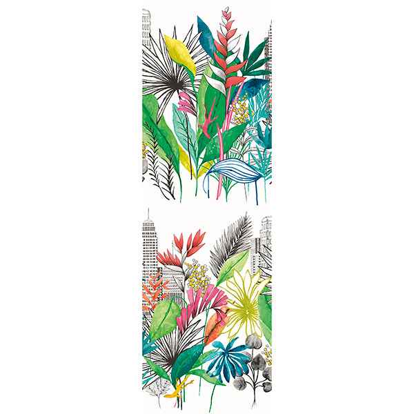 Sierra Multicolor Urban Tropic Wallpaper - York Wallcoverings - CEP50107W