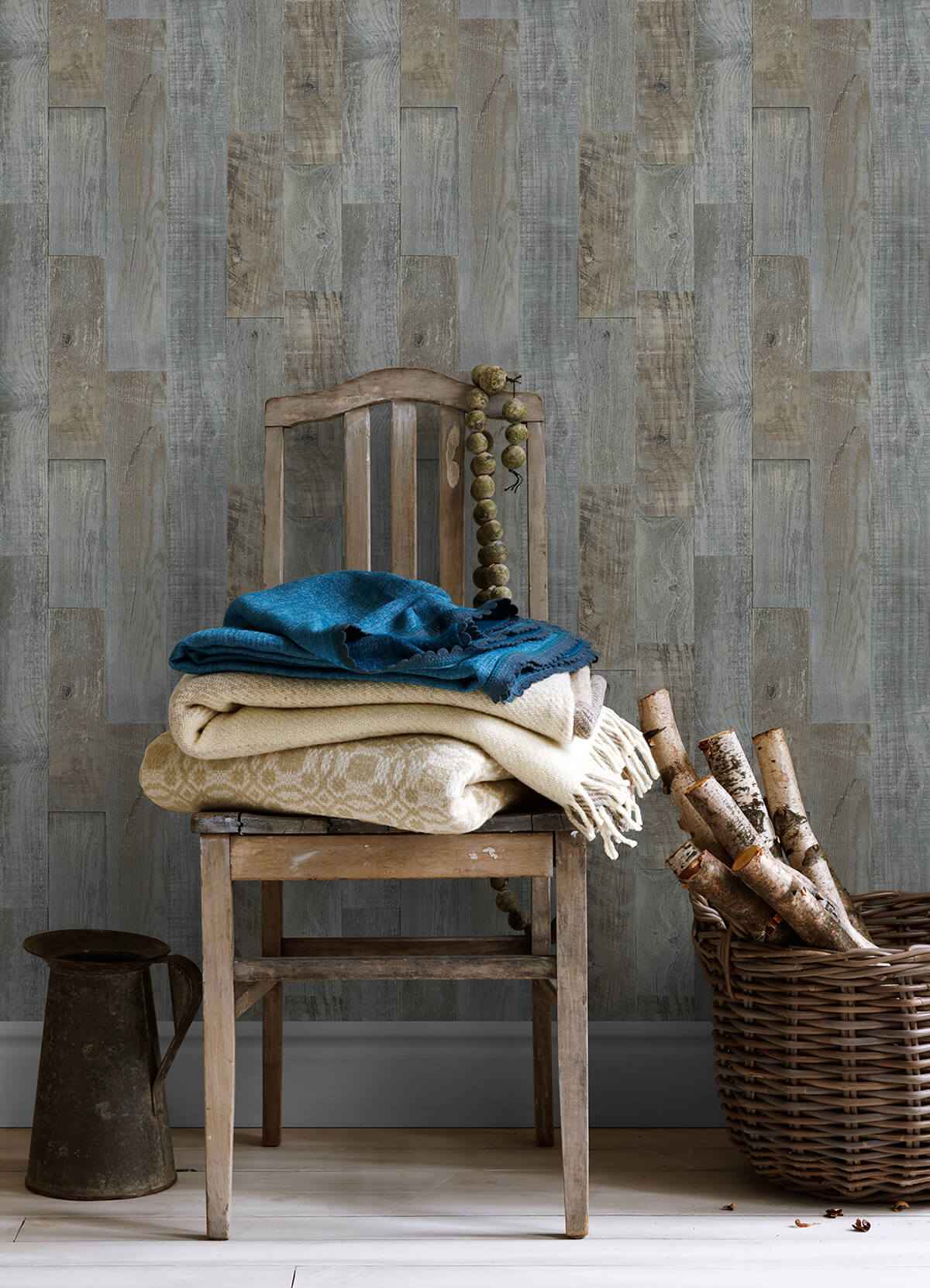 Chebacco Slate Wood Planks Wallpaper - York Wallcoverings - 3124-12691 - York Wallcoverings Wallpaper
