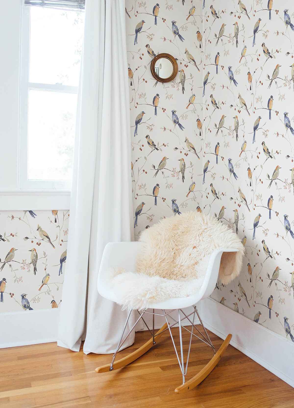 Birdsong Orange Trail Wallpaper - York Wallcoverings - 3124-13851 - York Wallcoverings Wallpaper
