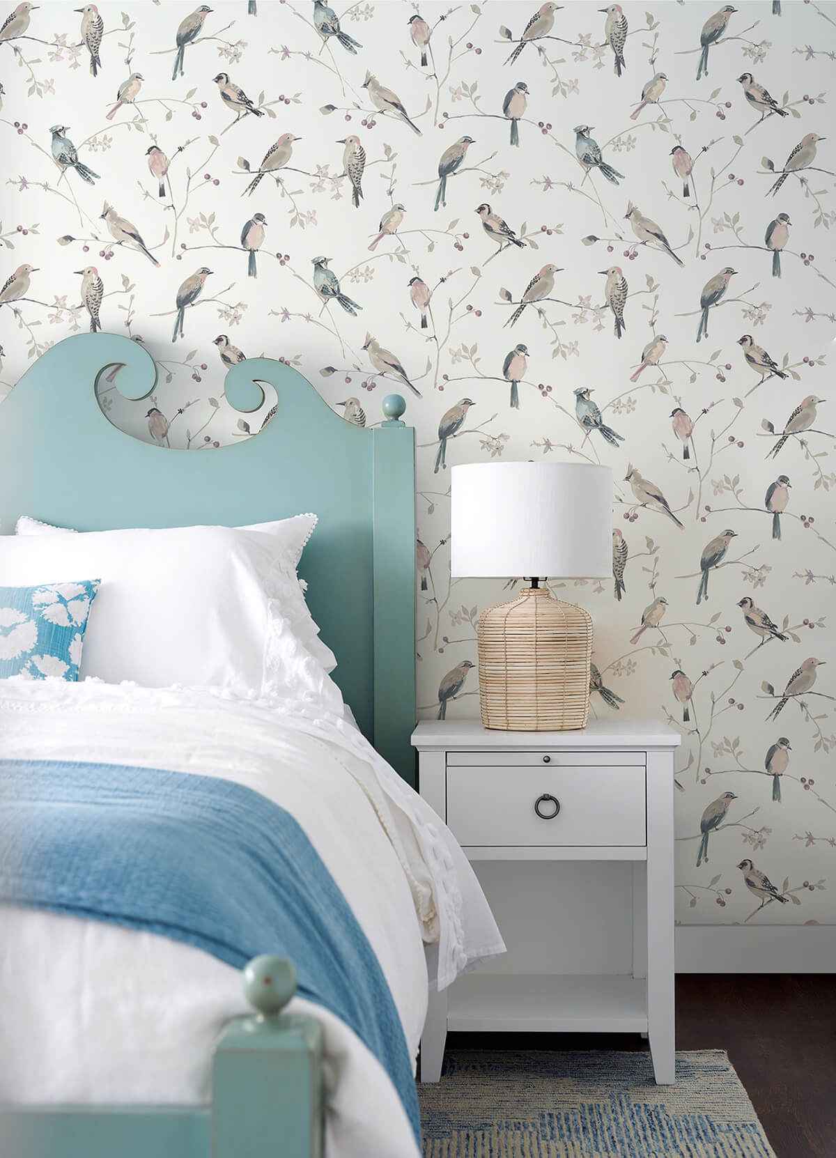 Birdsong Mauve Trail Wallpaper - York Wallcoverings - 3124-13854 - York Wallcoverings Wallpaper