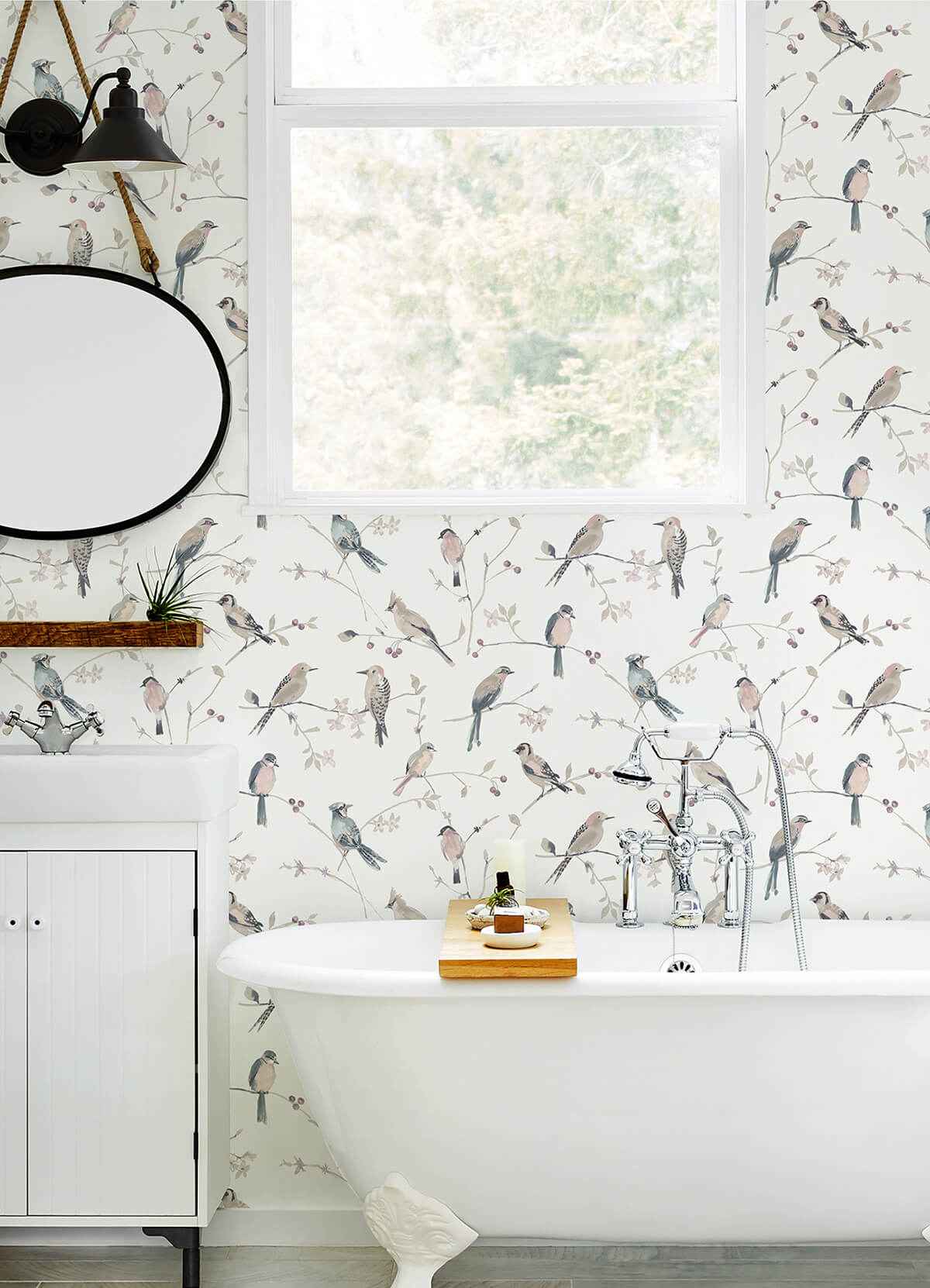 Birdsong Mauve Trail Wallpaper - York Wallcoverings - 3124-13854 - York Wallcoverings Wallpaper