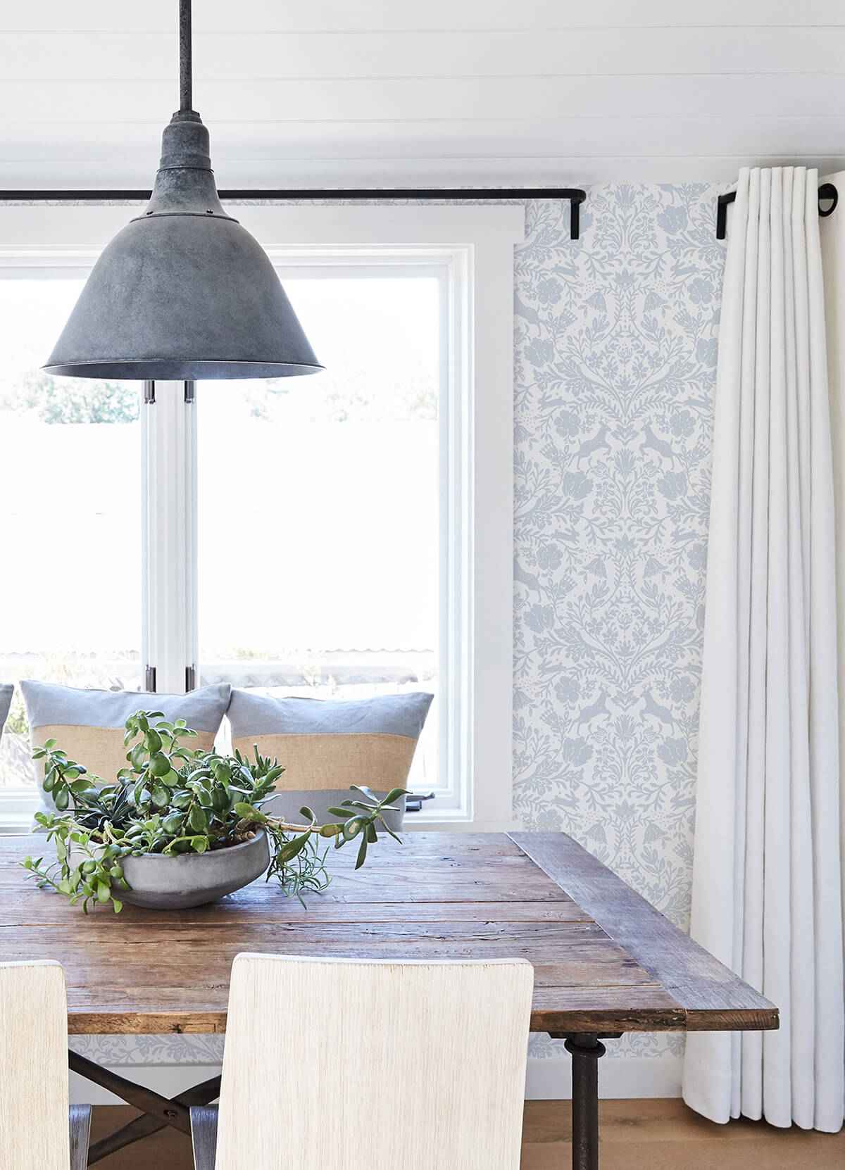 Forest Dance Light Blue Damask Wallpaper - York Wallcoverings - 3124-13882 - York Wallcoverings Wallpaper