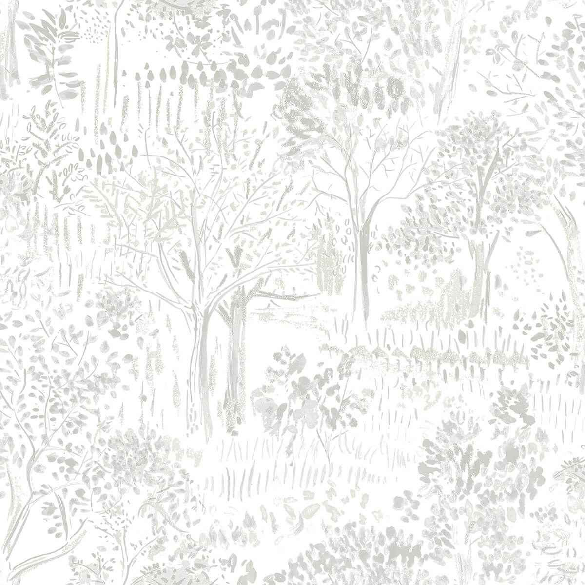 Walden Grey Forest Wallpaper - York Wallcoverings - 3124-13892