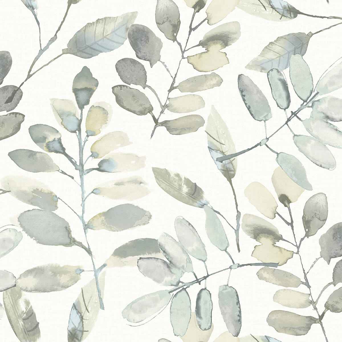 Pinnate Grey Leaves Wallpaper - York Wallcoverings - 3124-13905 - York Wallcoverings Wallpaper