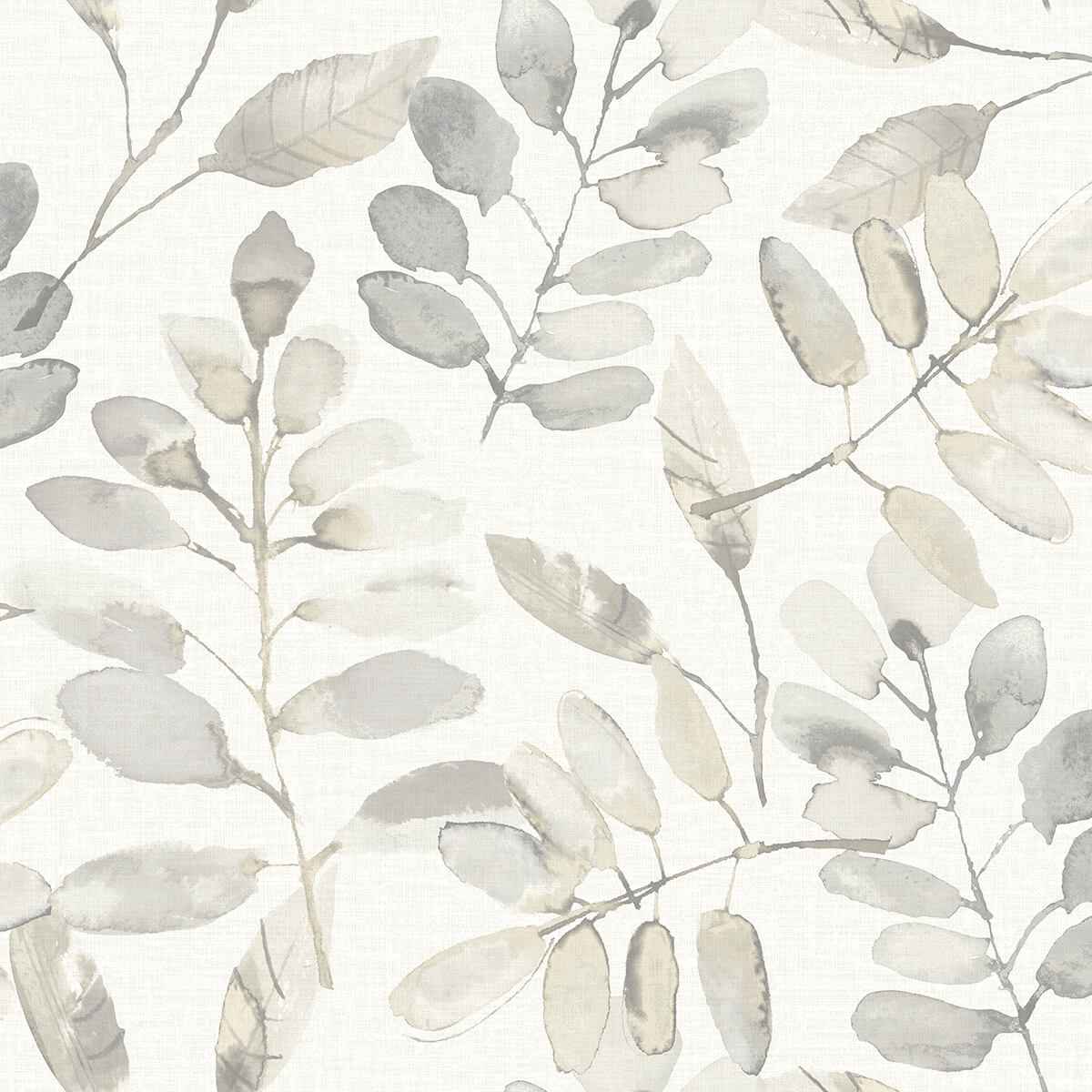 Pinnate Taupe Leaves Wallpaper - York Wallcoverings - 3124-13907