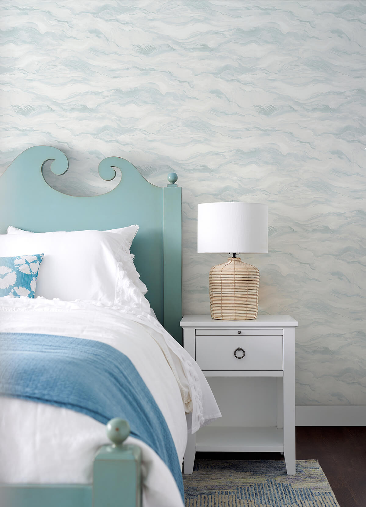 Cirrus Blue Wave Wallpaper - York Wallcoverings - 3124-13951 - York Wallcoverings Wallpaper