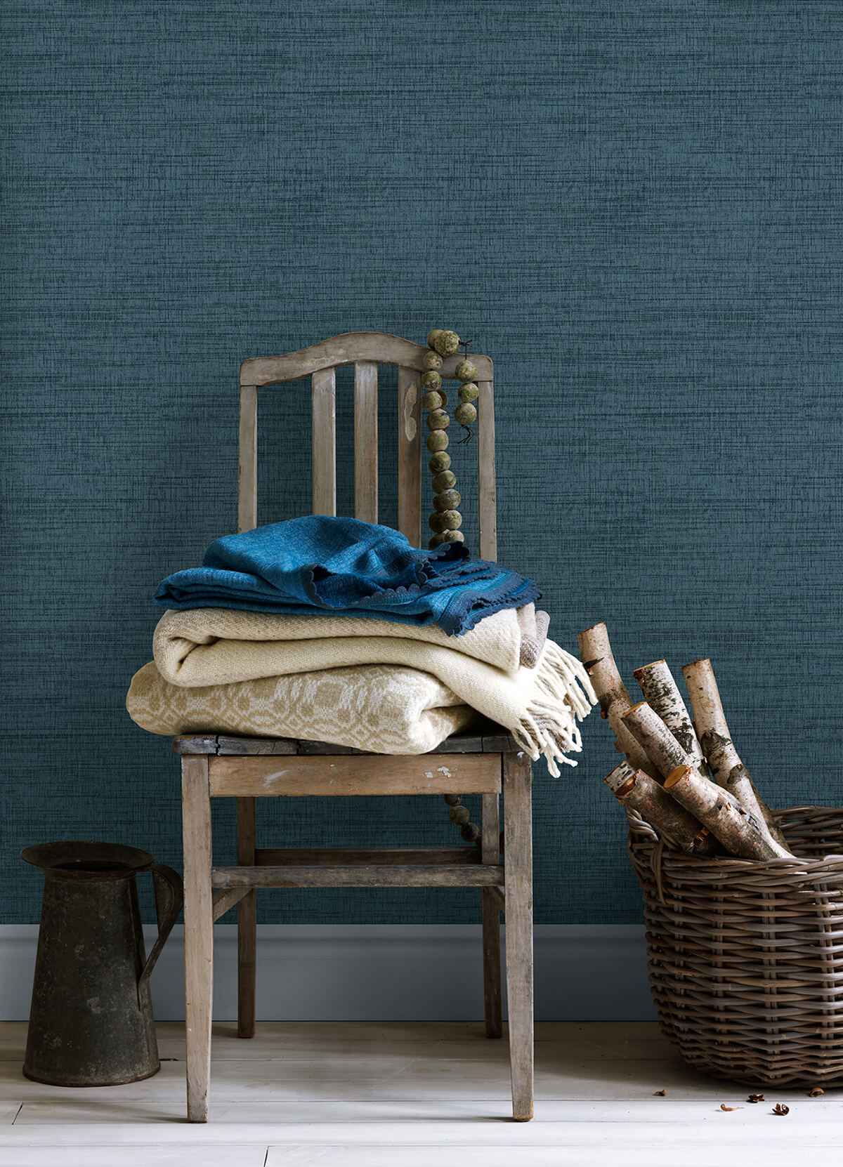 Solitude Navy Distressed Texture Wallpaper - York Wallcoverings - 3124-13984 - York Wallcoverings Wallpaper