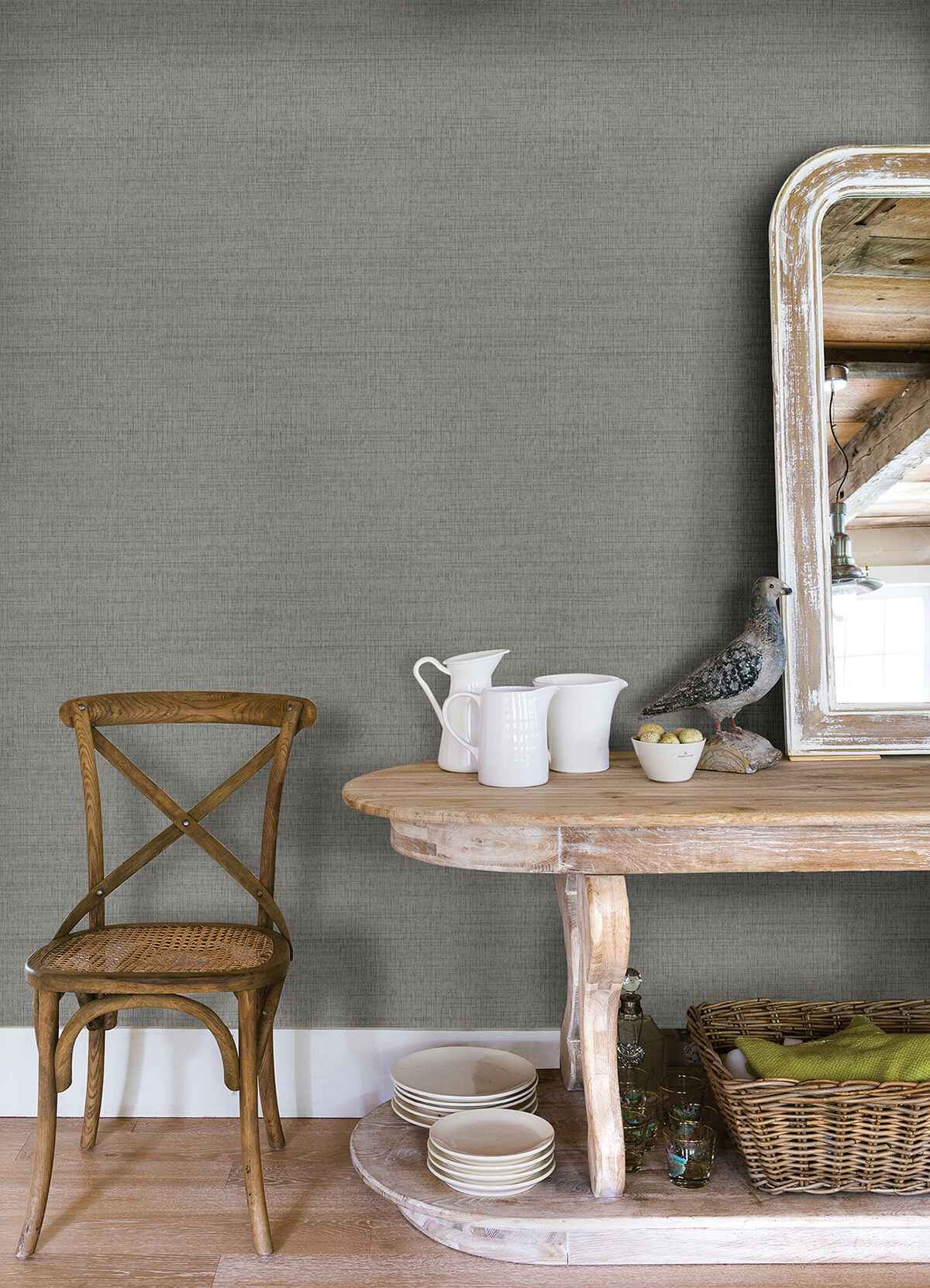 Solitude Grey Distressed Texture Wallpaper - York Wallcoverings - 3124-13985 - York Wallcoverings Wallpaper