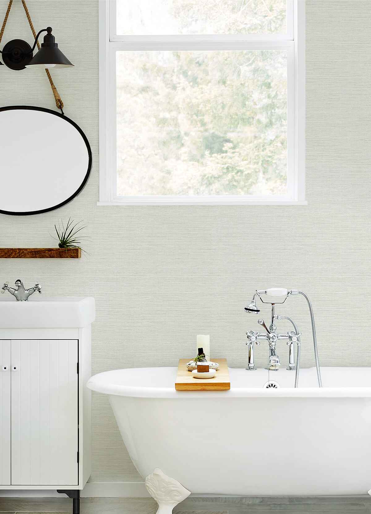 Agave Light Grey Faux Grasscloth Wallpaper - York Wallcoverings - 3124-24281 - York Wallcoverings Wallpaper