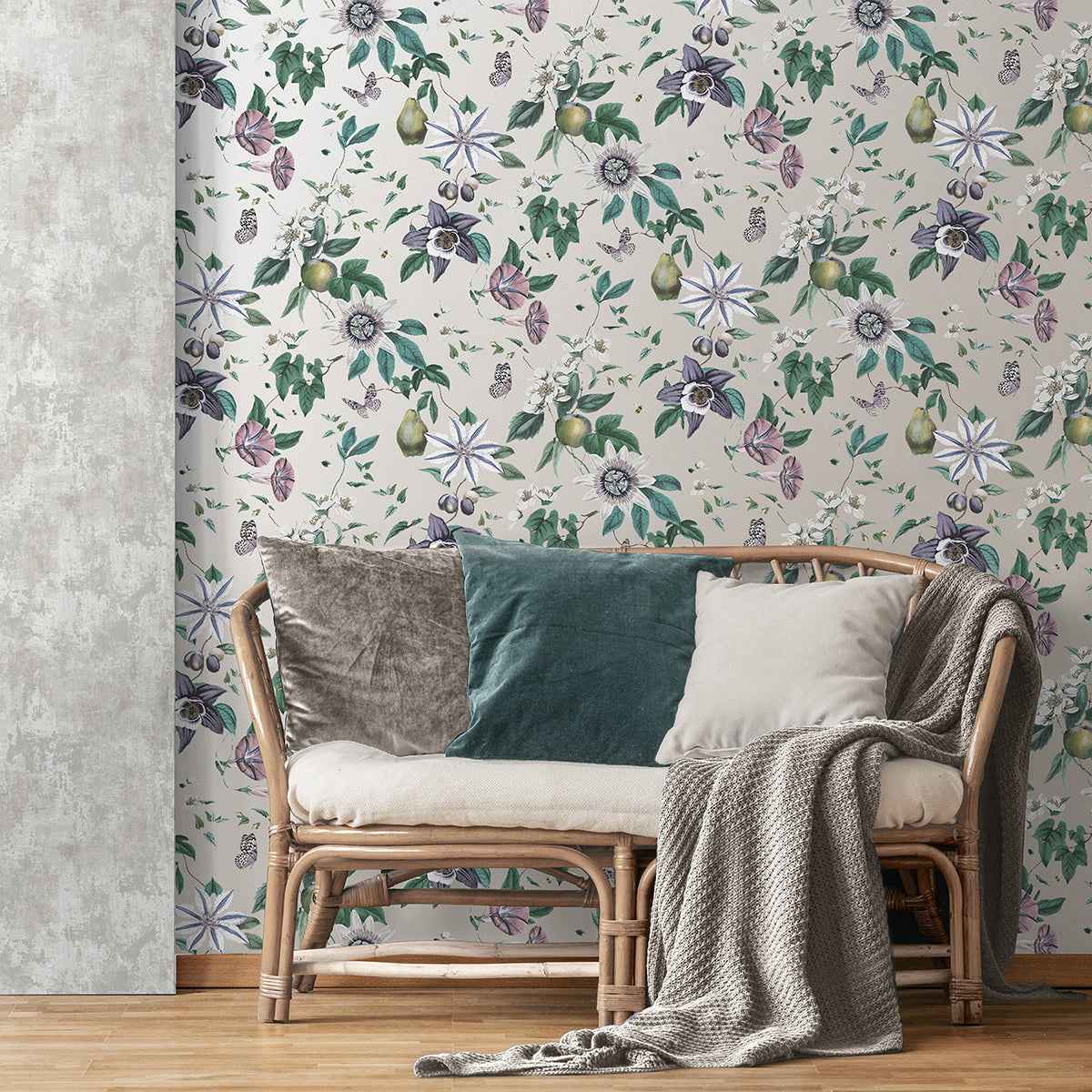 Sierra Silver Floral Wallpaper - York Wallcoverings - FD43059 - York Wallcoverings Wallpaper