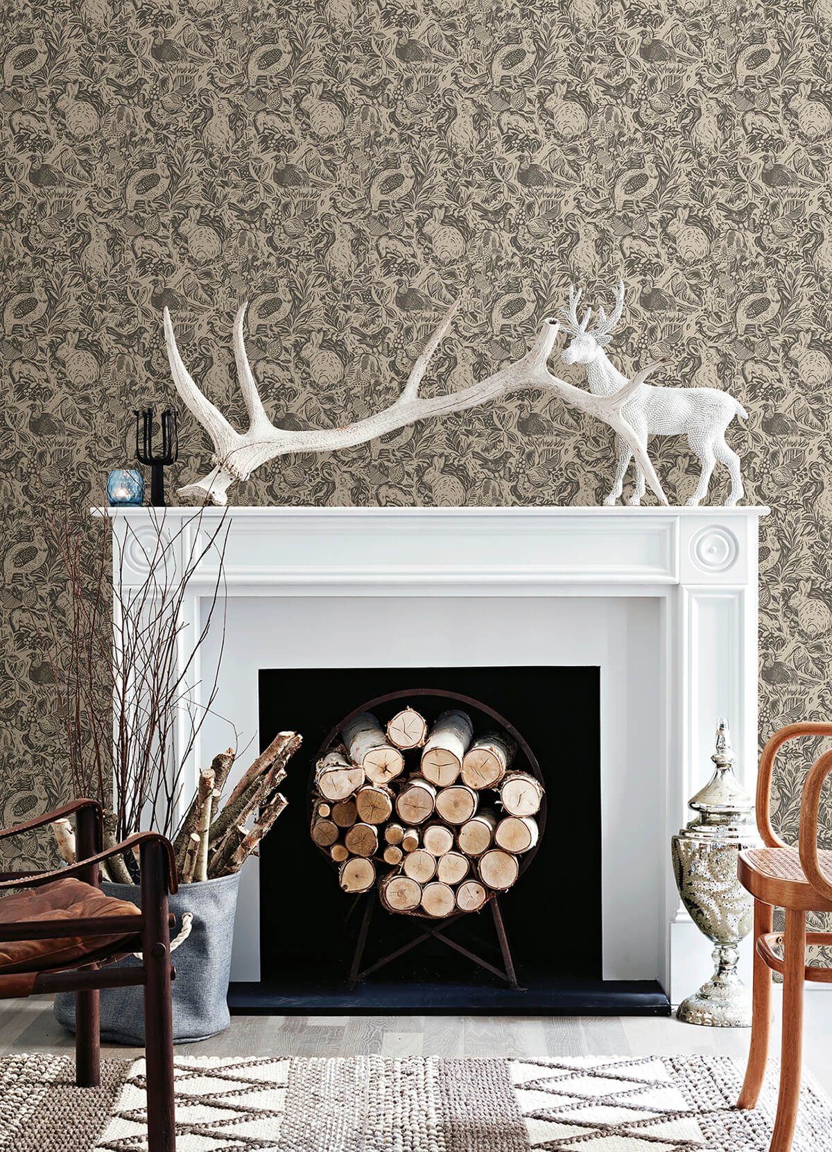 Charcoal Terrene Peel and Stick Wallpaper - York Wallcoverings - NUS4303 - York Wallcoverings Wallpaper