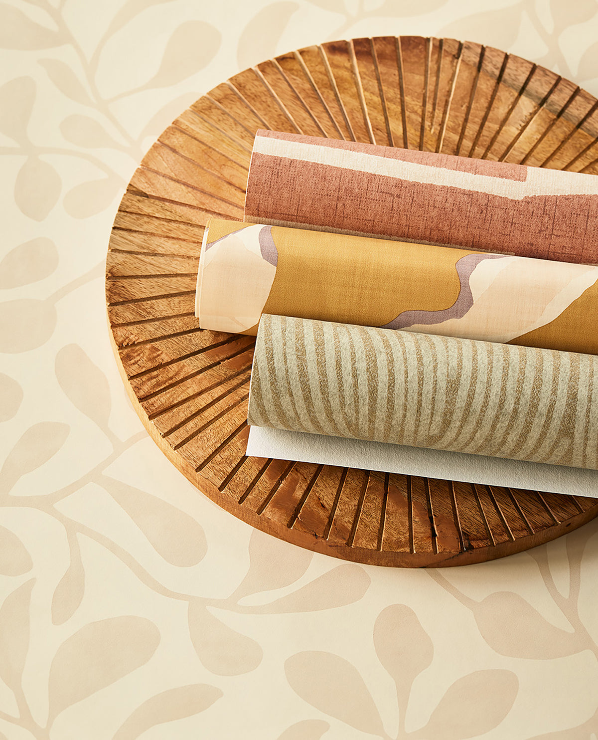 Freesia Brown Abstract Woven Wallpaper - York Wallcovering