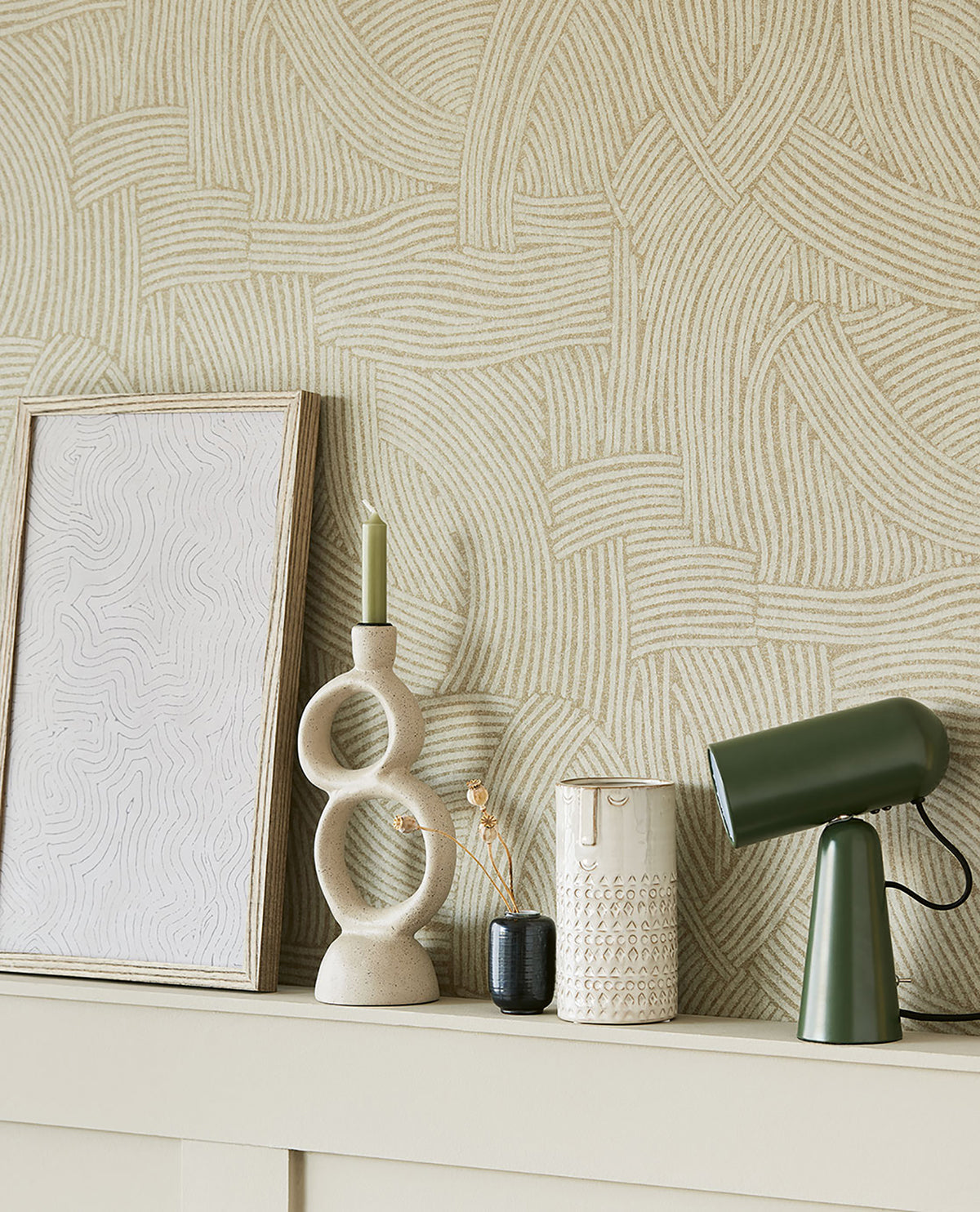 Freesia Brown Abstract Woven Wallpaper - York Wallcovering