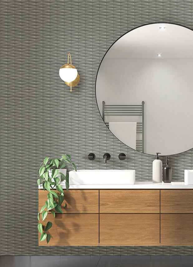 Gator Slate Geometric Stripe Wallpaper - York Wallcoverings - 2988-70007 - York Wallcoverings Wallpaper