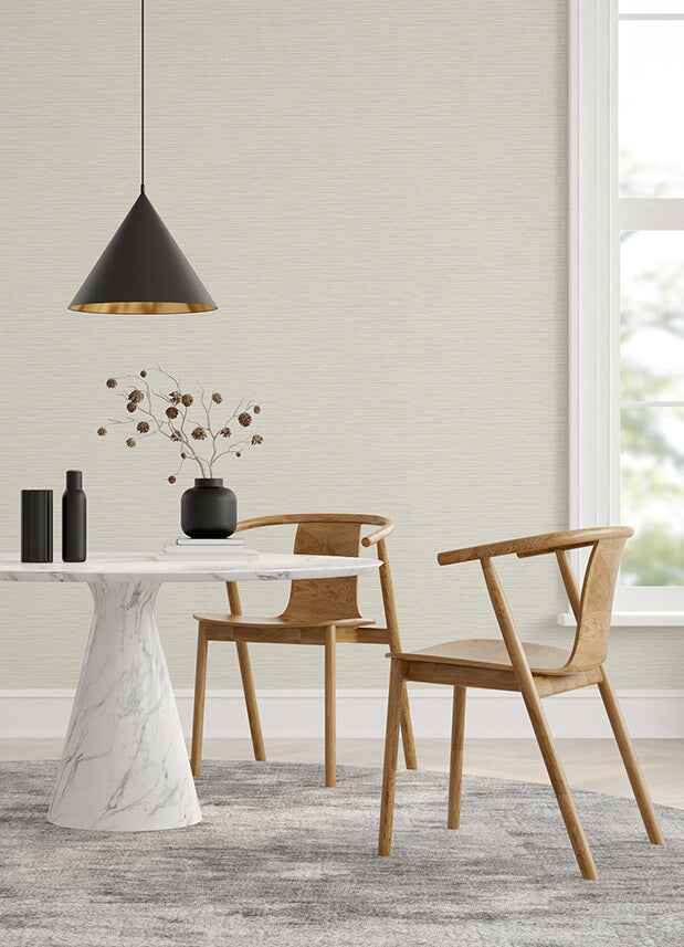 Rushmore White Faux Grasscloth Wallpaper - York Wallcoverings - 2988-70300 - York Wallcoverings Wallpaper