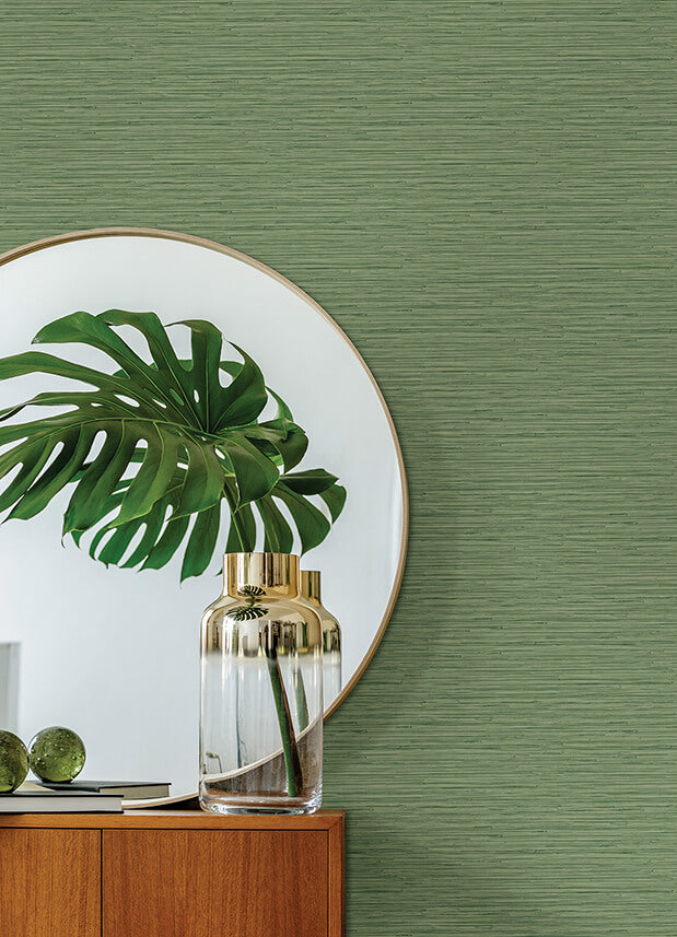 rushmore-green-faux-grasscloth-wallpaper-york-wallcoverings-2988-70304 - York Wallcoverings Papel pintado