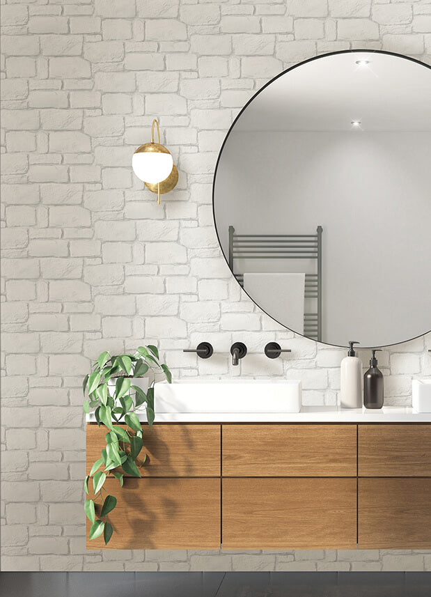 casablanca-white-stone-wallpaper-york-wallcoverings-2988-70500 - York Wallcoverings Wallpaper