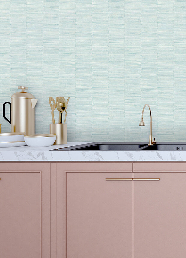 jenga-aqua-striped-column-wallpaper-york-wallcoverings-2988-70604 - York Wallcoverings Wallpaper