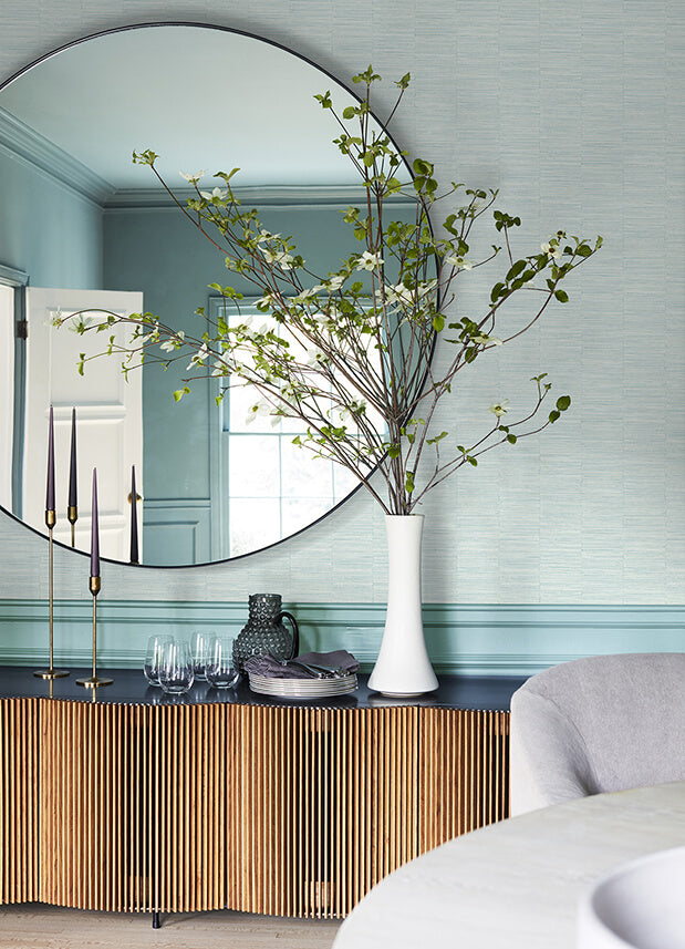 jenga-aqua-striped-column-wallpaper-york-wallcoverings-2988-70604 - York Wallcoverings Wallpaper