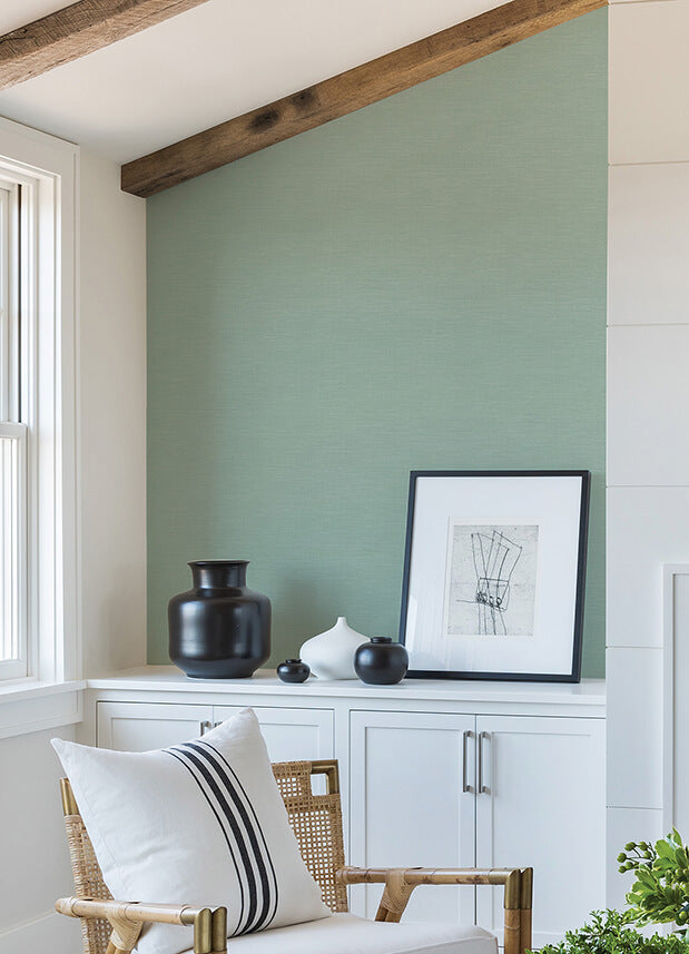 moroccan-green-sisal-texture-wallpaper-york-wallcoverings-2988-70704 - York Wallcoverings Papel pintado