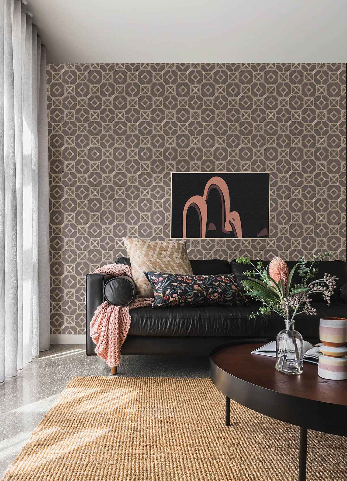 Livia Mauve Trellis Wallpaper - York Wallcoverings - 4014-26413 - York Wallcoverings Wallpaper