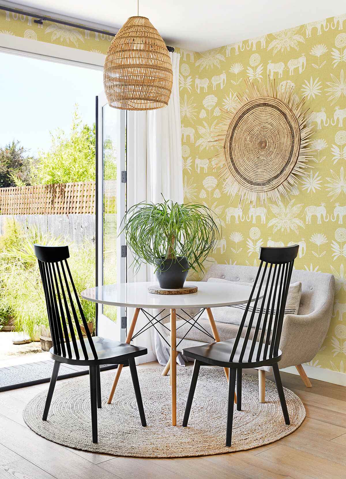 Bazaar Yellow Elephant Oasis Wallpaper - York Wallcoverings - 4014-26434 - York Wallcoverings Wallpaper