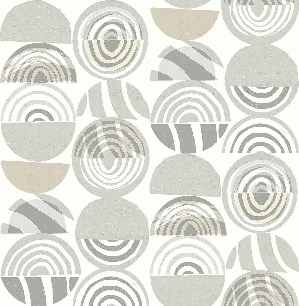 Mage Light Grey Mod Geometric Wallpaper - York Wallcoverings - 4014-26444
