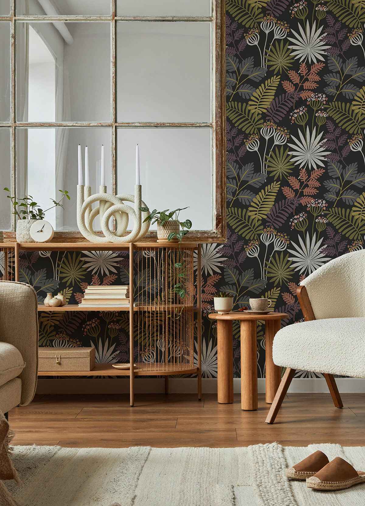 Praslin Black Botanical Wallpaper - York Wallcoverings - 4014-26447 - York Wallcoverings Wallpaper