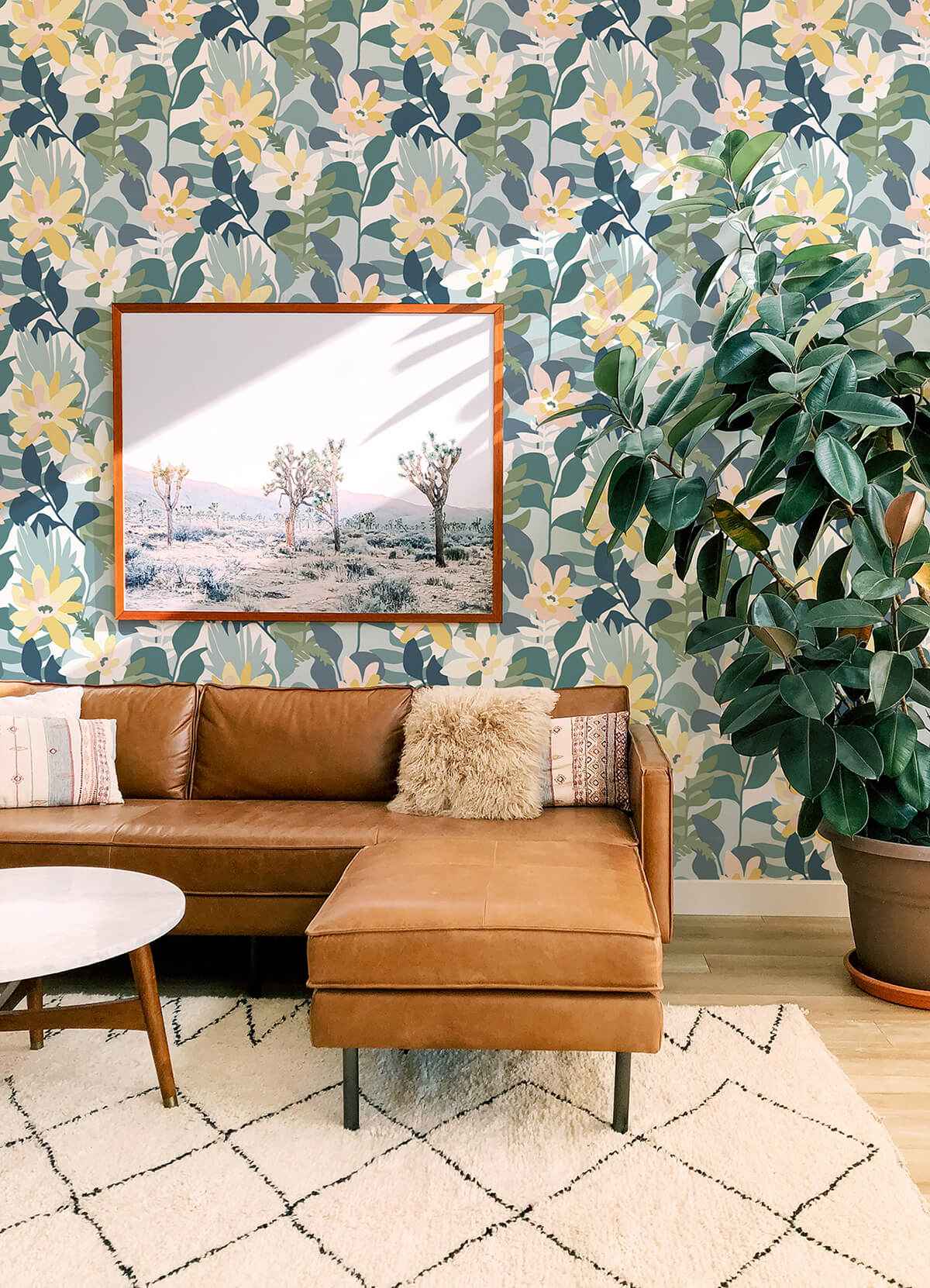 Koko Turquoise Floral Wallpaper - York Wallcoverings - 4014-26456 - York Wallcoverings Wallpaper