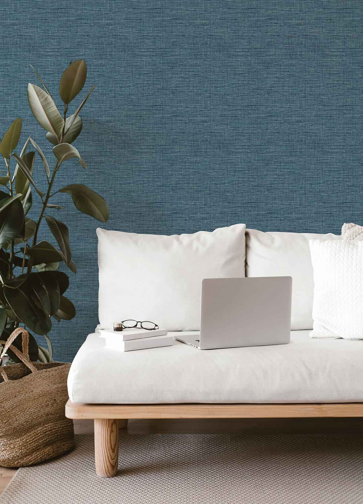 Exhale Denim Texture Wallpaper - York Wallcoverings - 4014-26460 - York Wallcoverings Wallpaper