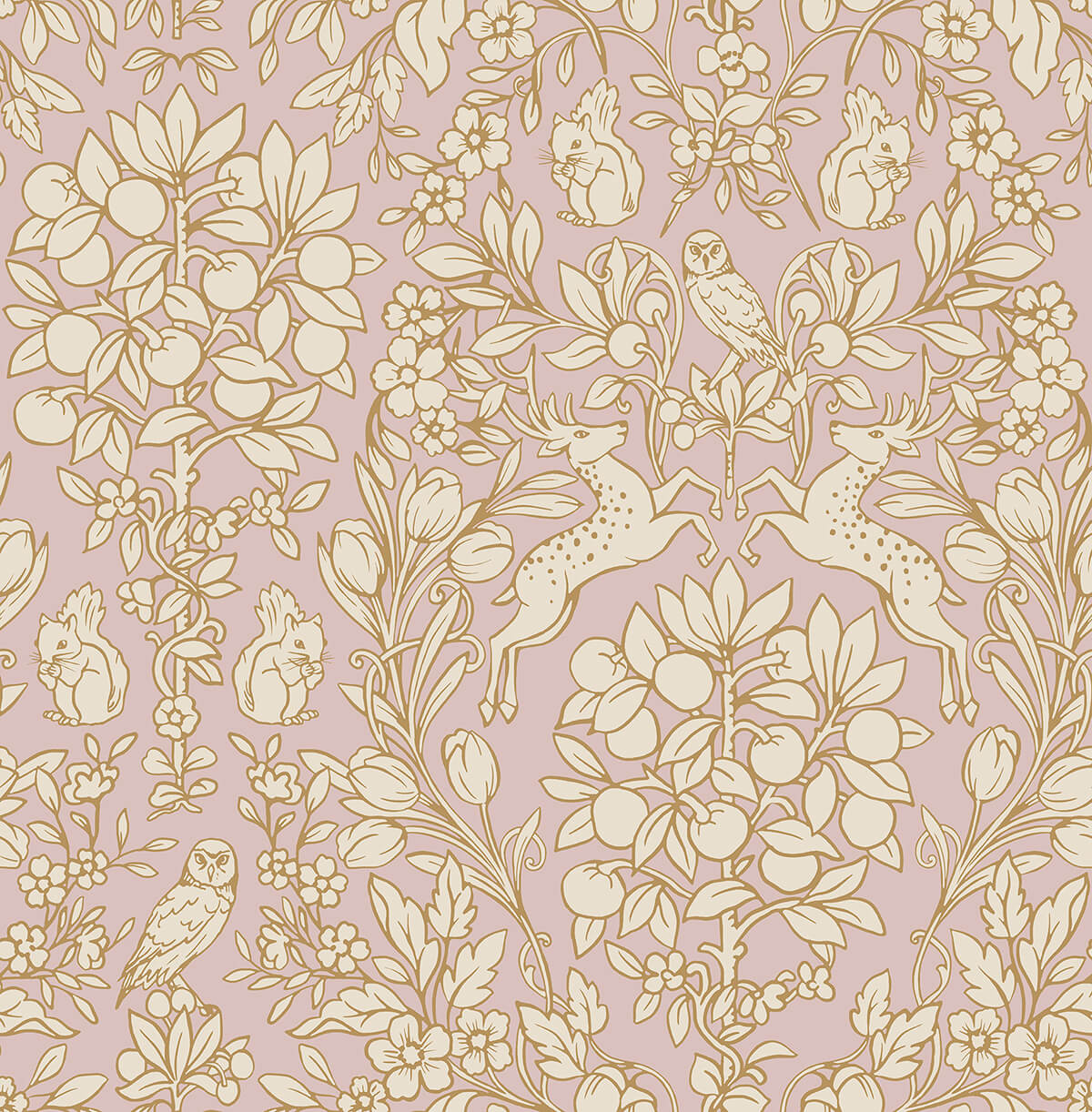 Blush Enchanted Peel and Stick Wallpaper - York Wallcoverings - NUS4479 - York Wallcoverings Wallpaper