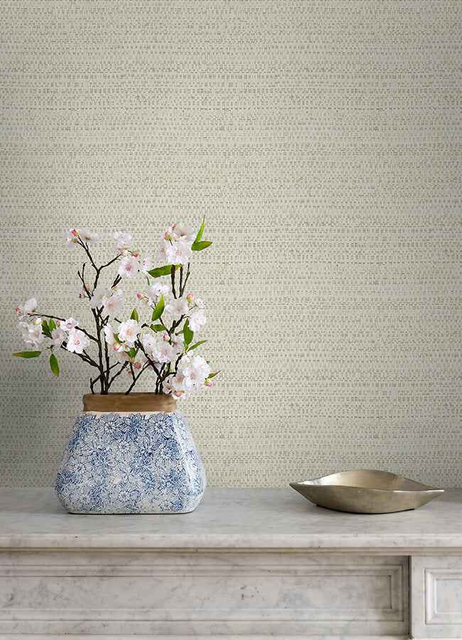 Balantine Bone Weave Wallpaper - York Wallcoverings - 4072-70054 - York Wallcoverings Wallpaper