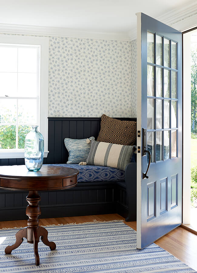 sofiane-blue-botanical-trail-wallpaper-york-wallcoverings-4072-70039 - York Wallcoverings Papel pintado