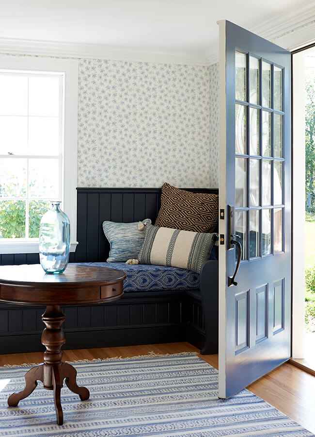 Sofiane Blue Botanical Trail Wallpaper - York Wallcoverings - 4072-70039 - York Wallcoverings Wallpaper