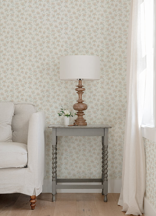 sofiane-yellow-botanical-trail-wallpaper-york-wallcoverings-4072-70036 - York Wallcoverings Papel pintado